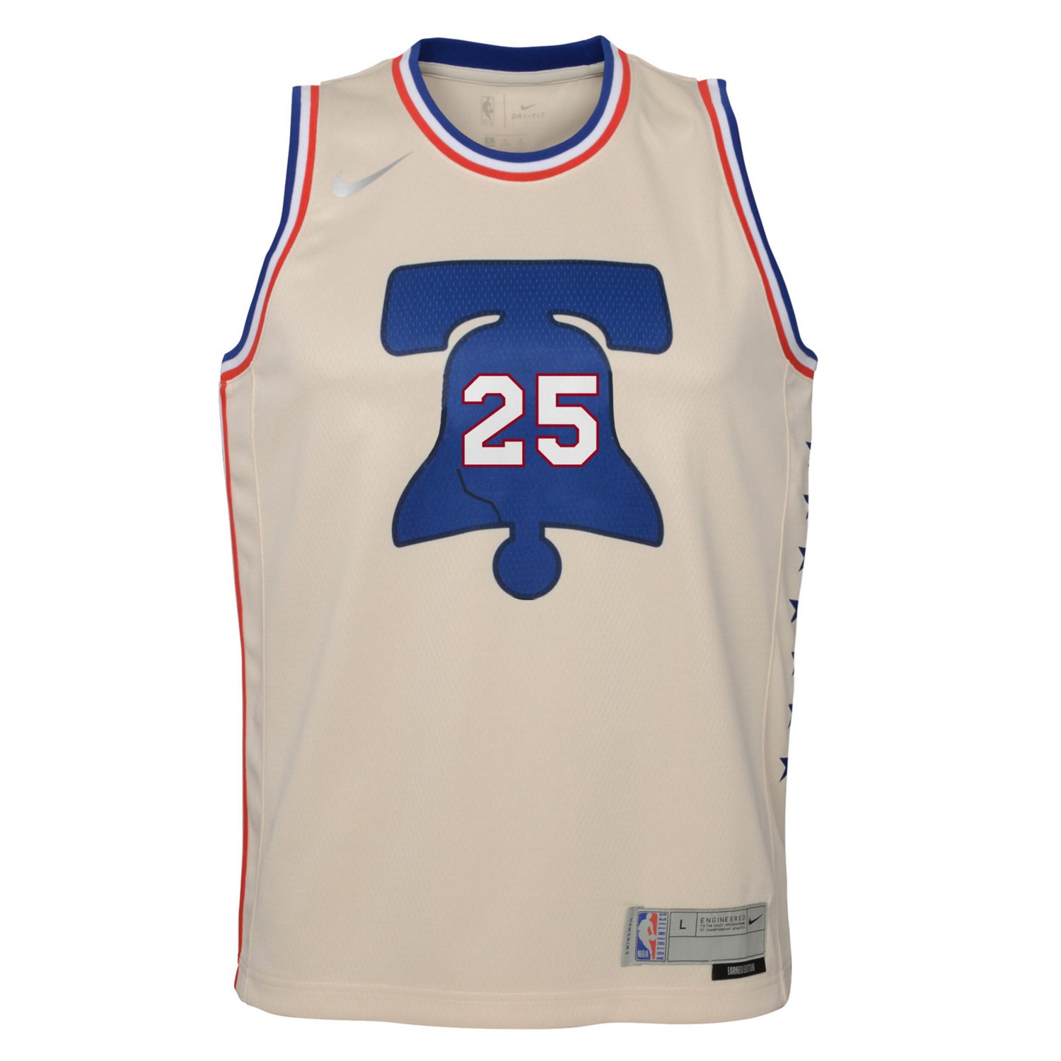 Youth Nike Ben Simmons Philadelphia 76ers 2020 21 Swingman Player Jersey - Earned Edition - view number 2