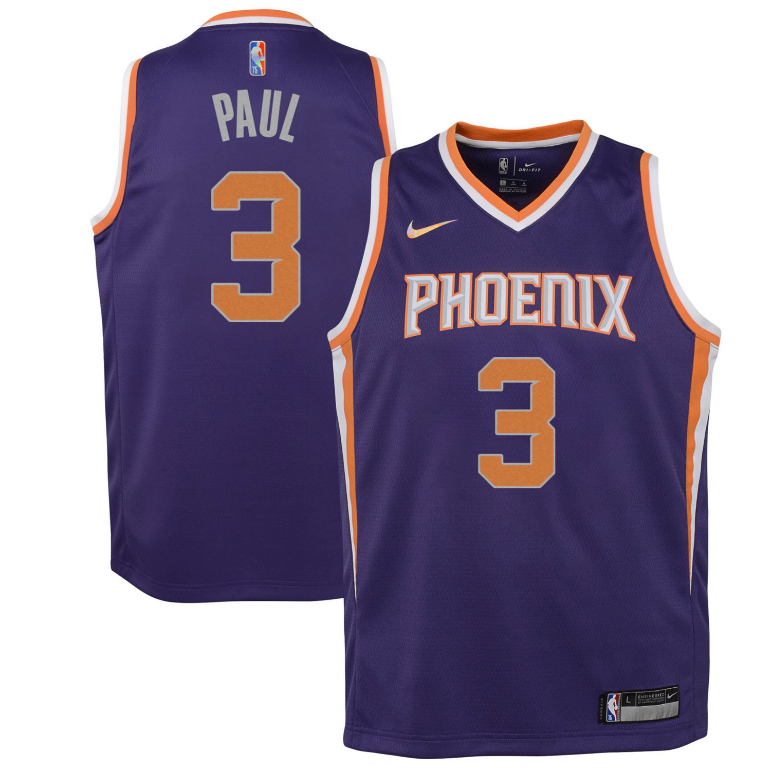 Youth Nike Chris Paul Phoenix Suns 2021 22 Diamond Swingman Jersey - Icon Edition                                                - view number 1