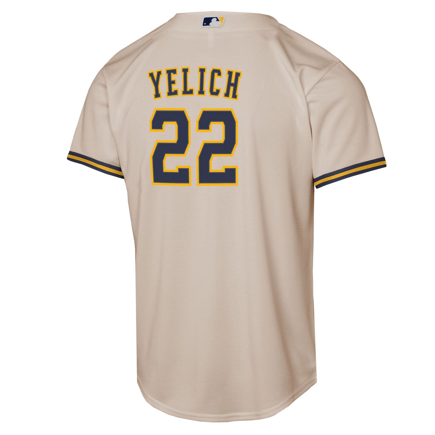 Youth Nike Christian Yelich Milwaukee Brewers Home Replica Player Jersey - view number 3