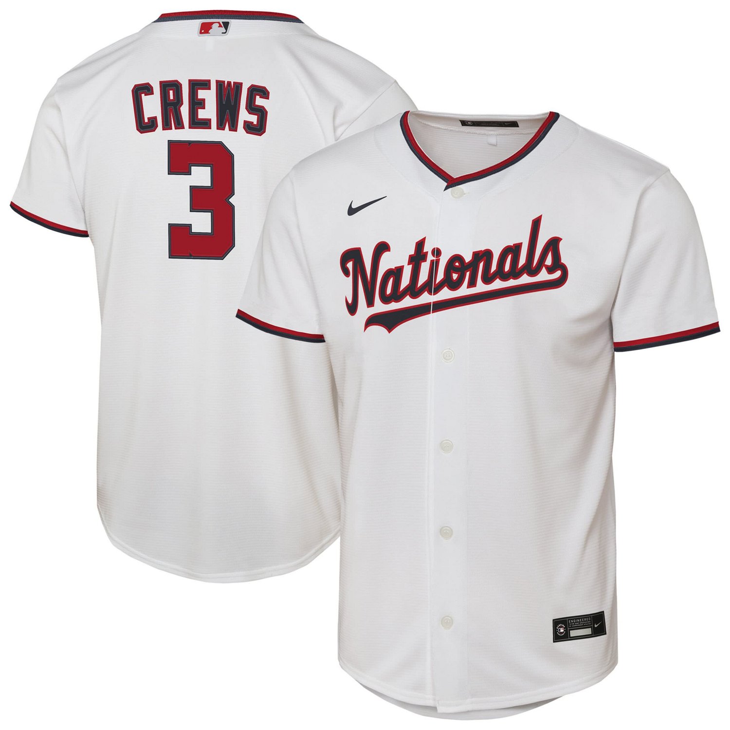 Youth Nike Dylan Crews Washington Nationals Home Replica Jersey - view number 1