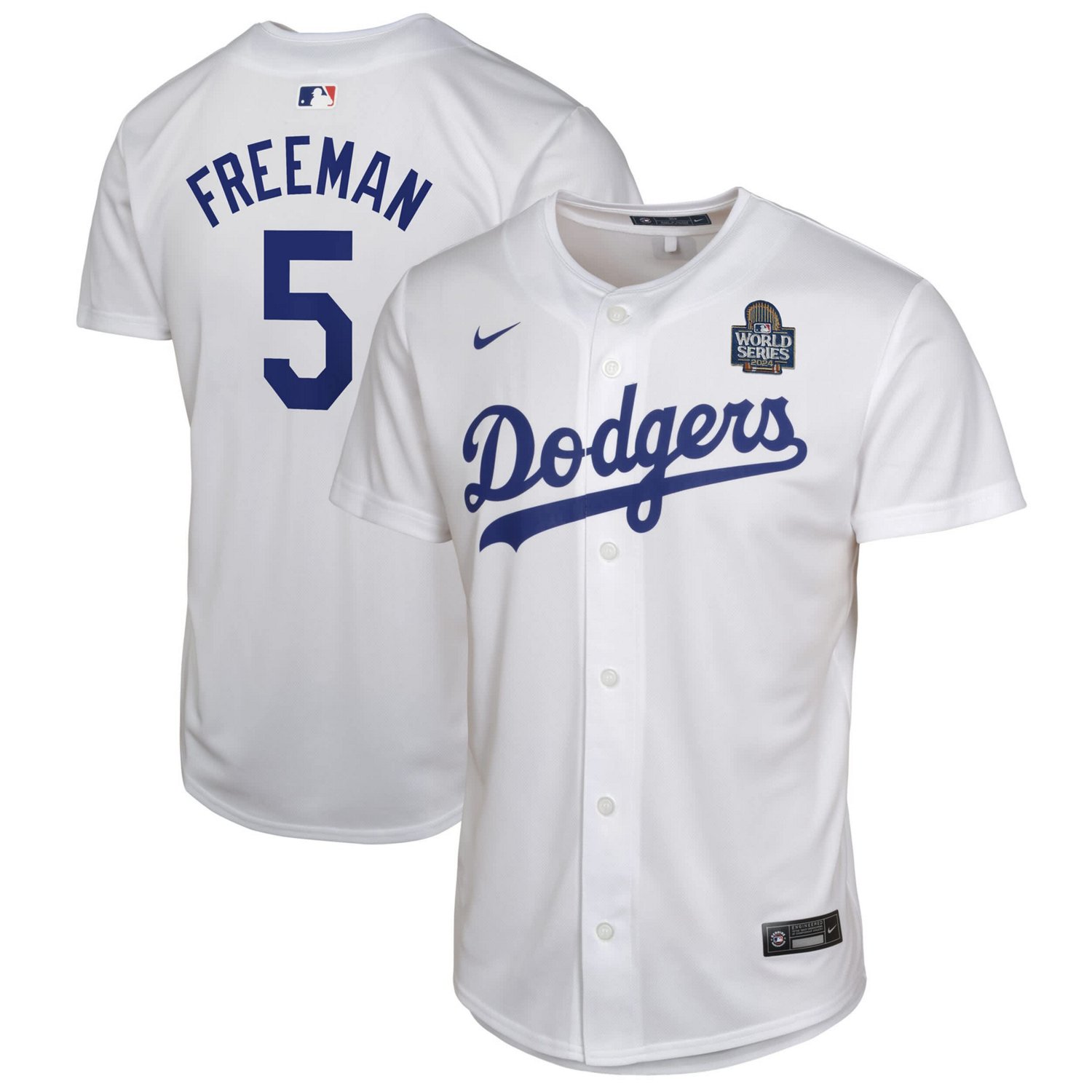 Youth Nike Freddie Freeman Los Angeles Dodgers 2024 World Series Game Jersey - view number 1