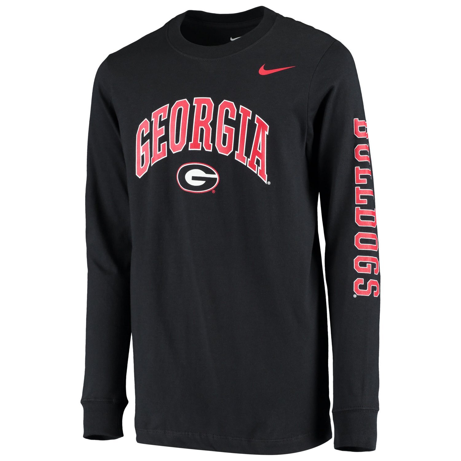 Youth Nike Georgia Bulldogs Arch  Logo 2-Hit Long Sleeve T-Shirt - view number 2