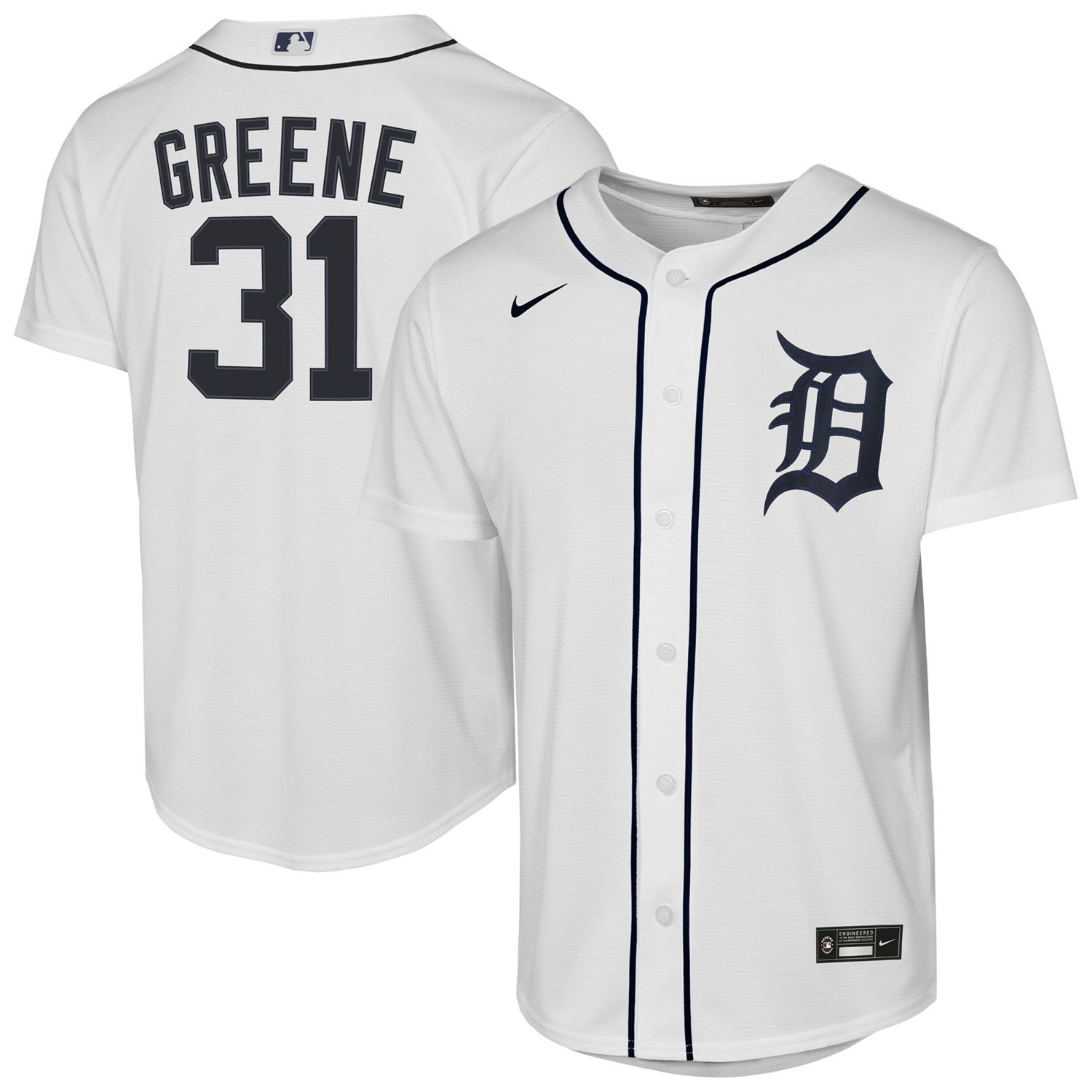 Youth Nike Riley Greene Detroit Tigers Home Replica Player Jersey                                                               