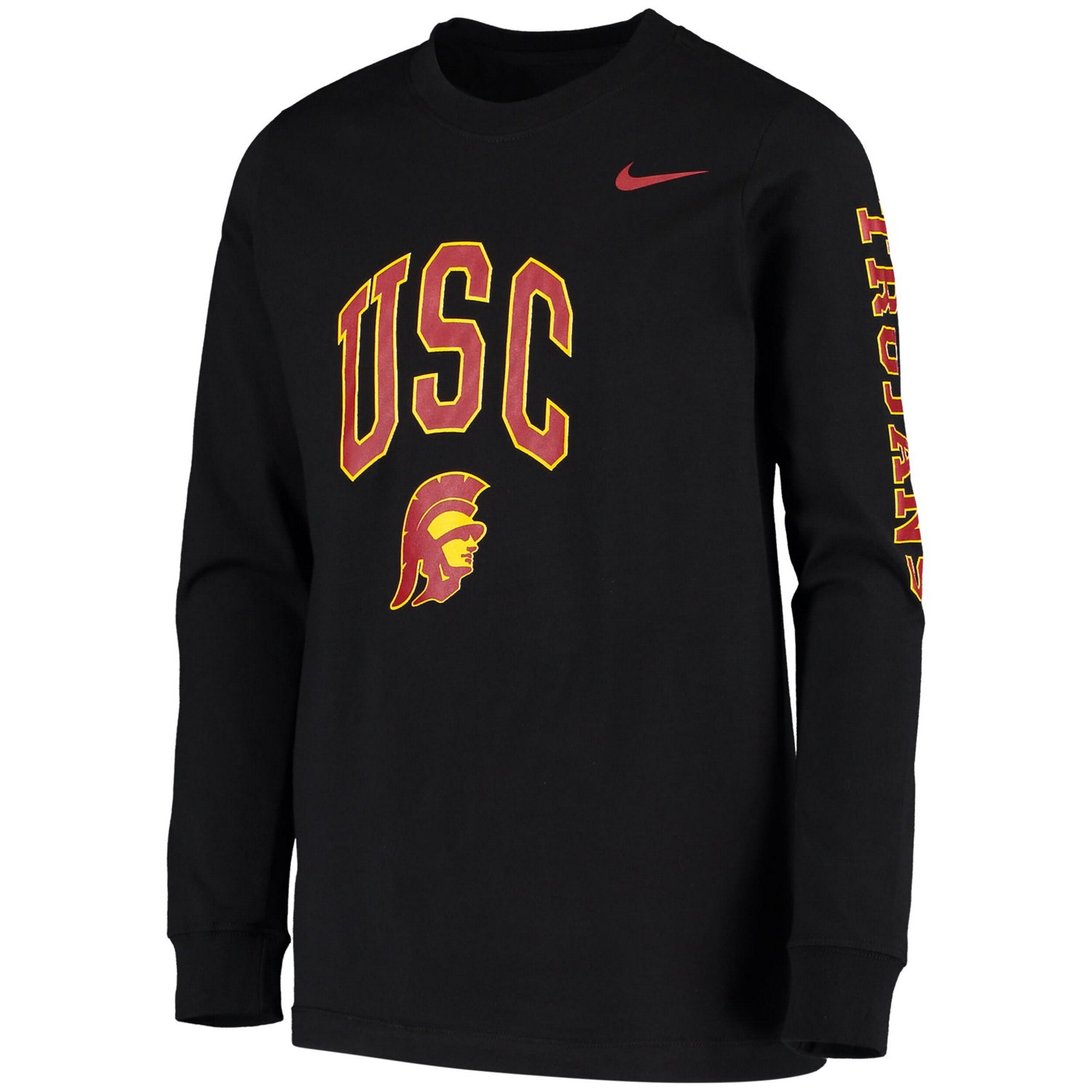 Youth Nike USC Trojans Arch  Logo 2-Hit Long Sleeve T-Shirt - view number 2