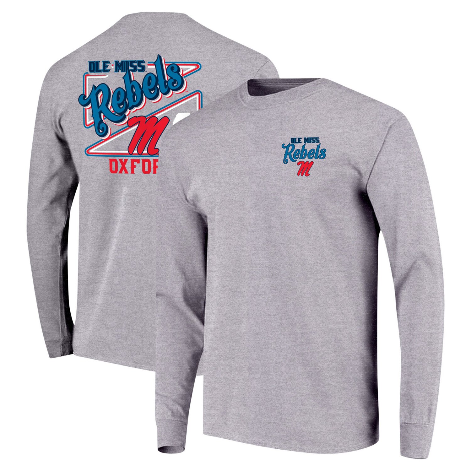 Youth Ole Miss Rebels Retro Script Long Sleeve T-Shirt
