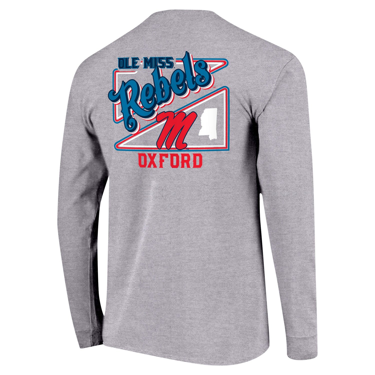 Youth Ole Miss Rebels Retro Script Long Sleeve T-Shirt - view number 3