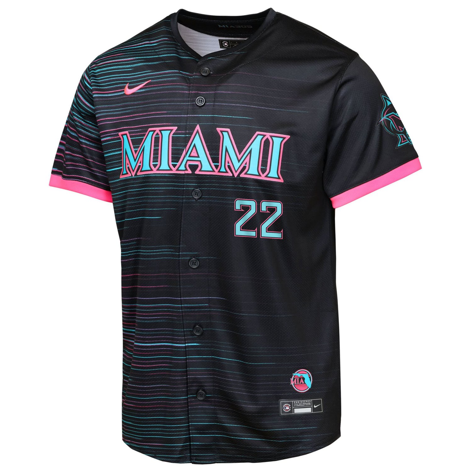 Youth Sandy Alcantara Miami Marlins 2025 City Connect Limited Player Jersey - view number 2