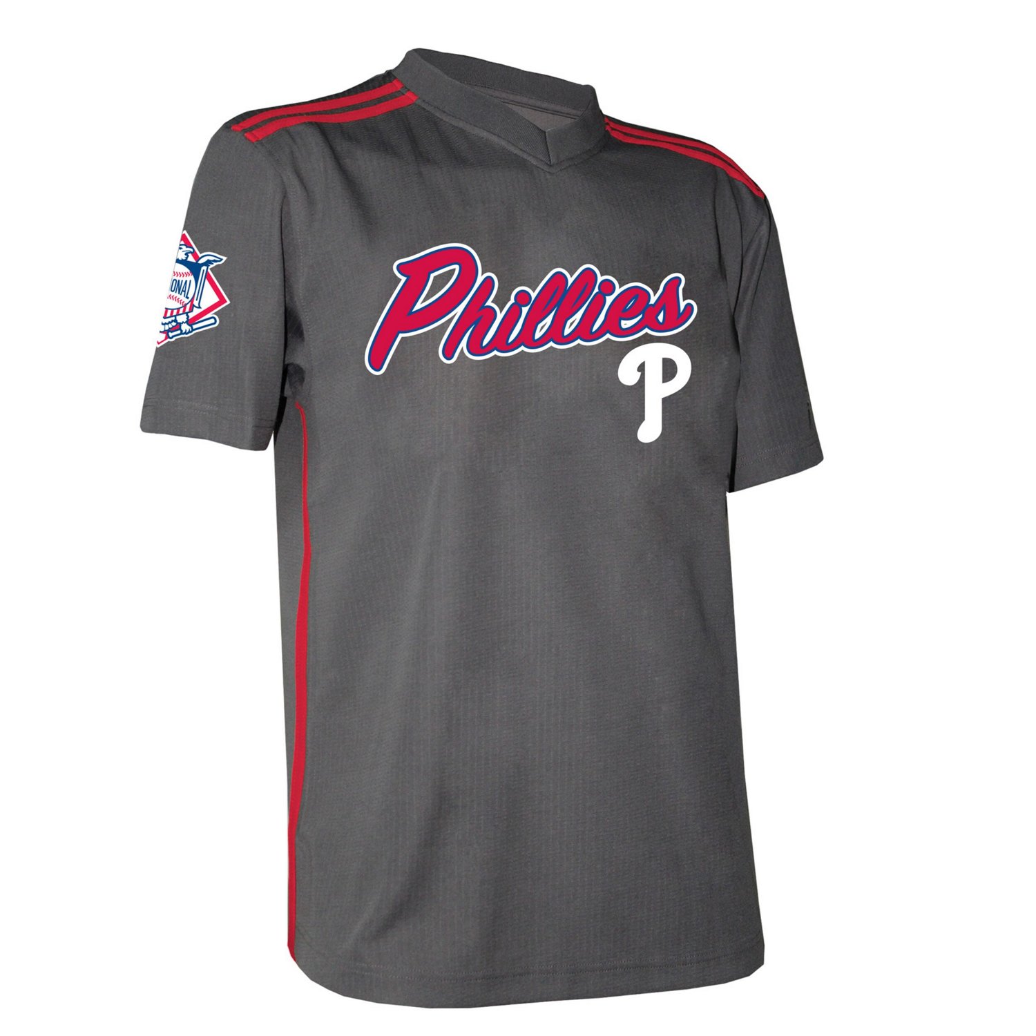 Youth Stitches Philadelphia Phillies Team V-Neck Jersey - view number 2