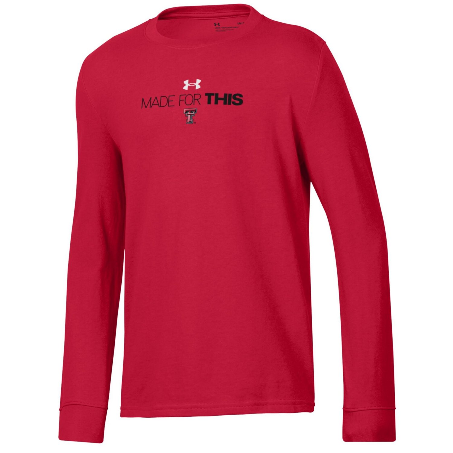 Youth Under Armour Texas Tech Raiders 2024 On-Court Bench Unity Performance Long Sleeve T-Shirt - view number 2