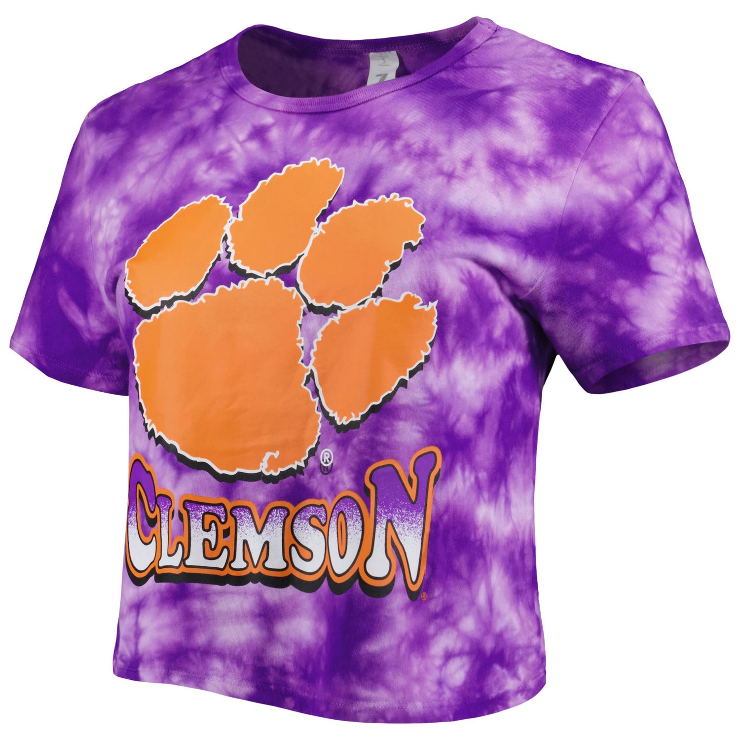 ZooZatz Clemson Tigers Cloud-Dye Cropped T-Shirt - view number 2