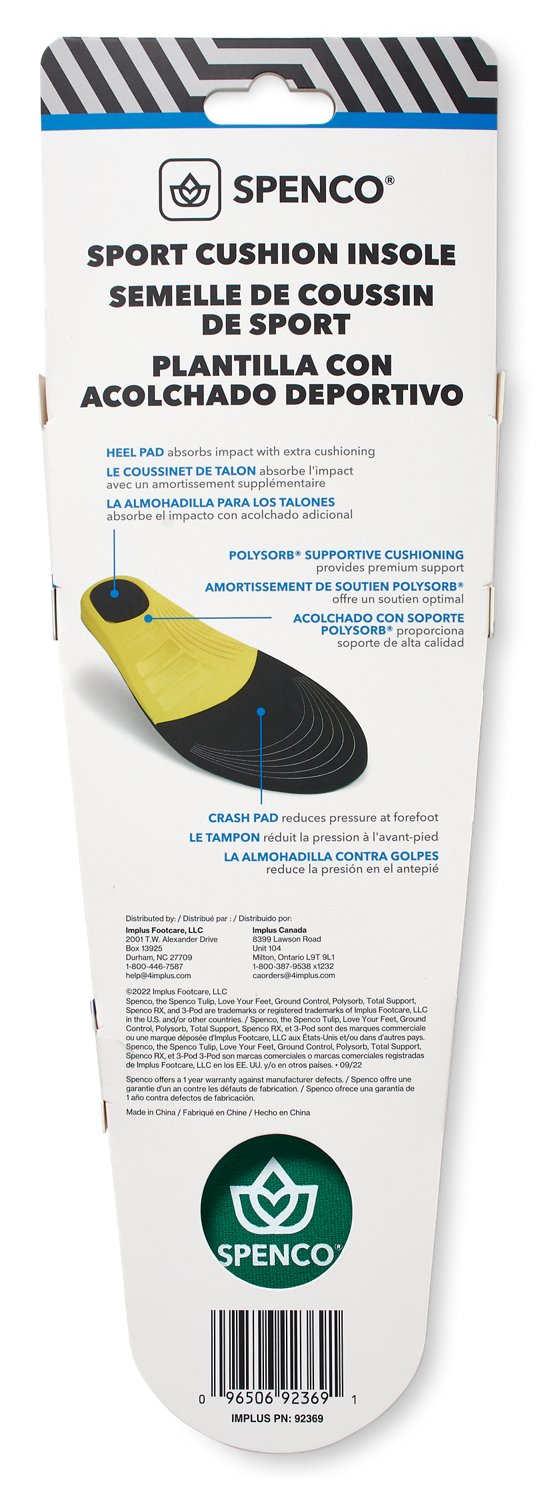 Spenco Men’s Sport Cushion Insole                                                                                              - view number 5