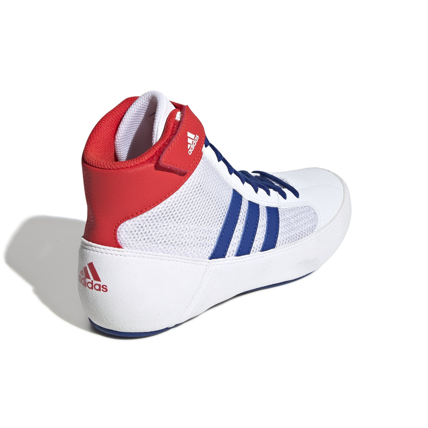 adidas Kids HVC 2 Laced Wrestling Shoes White Blue