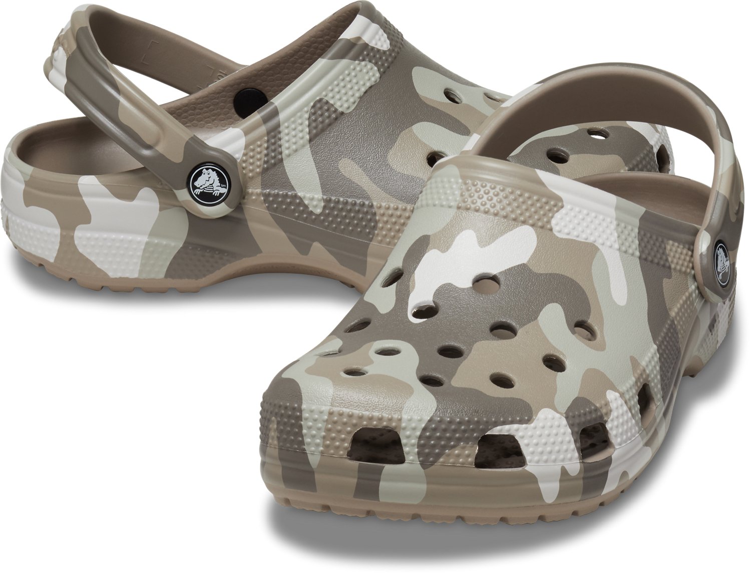 Crocs Adults Classic Printed Camo Clogs Academy