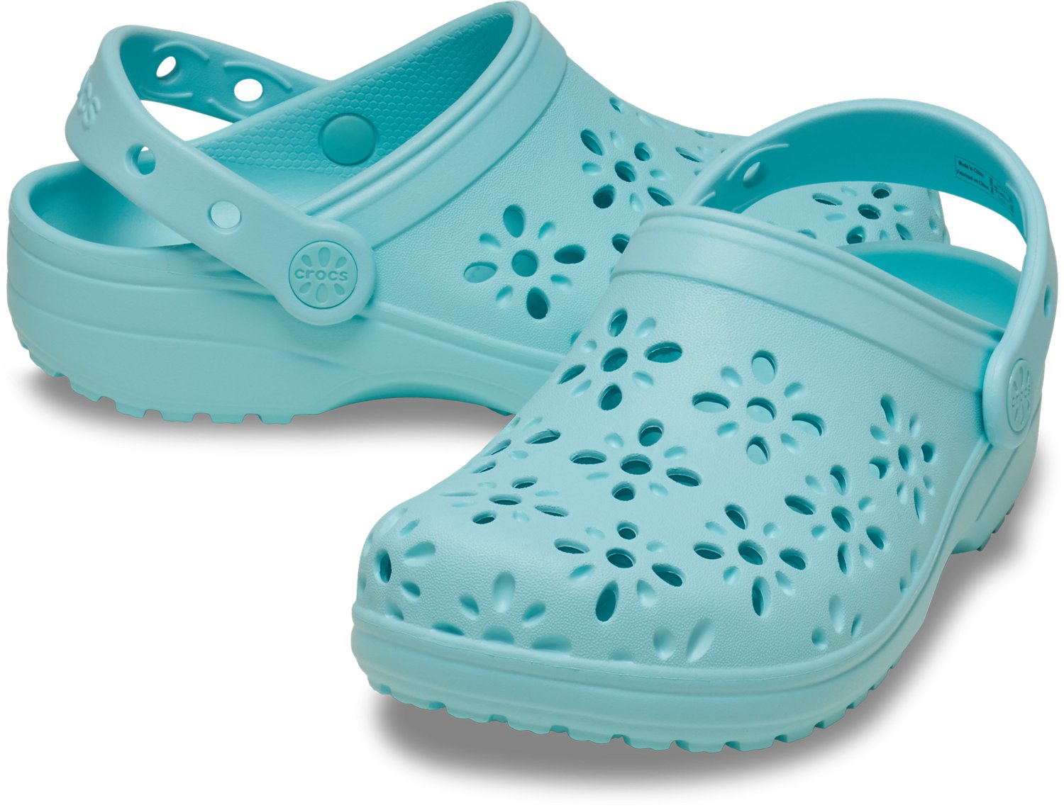 Crocs Kids' Classic Floral Cut Out Clog GS                                                                                       - view number 3
