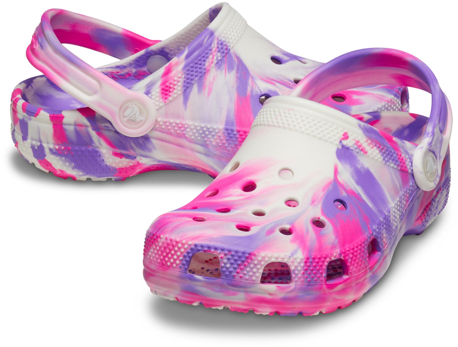 Crocs Kids' Classic Glow Marbled Clogs - view number 6