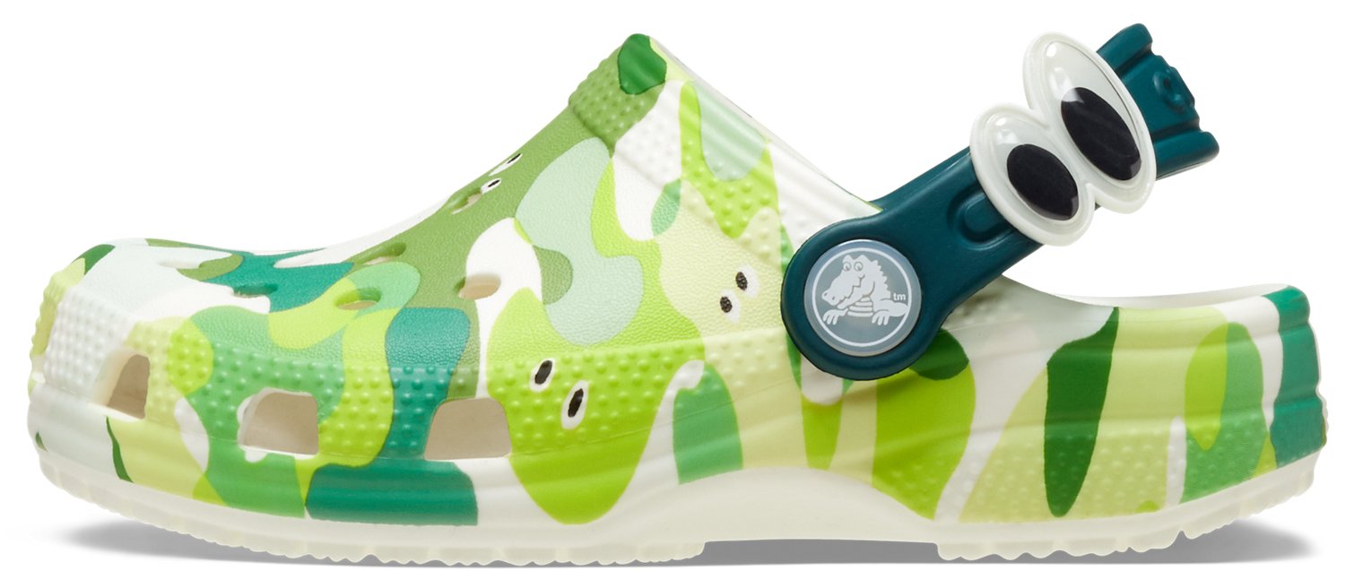 Crocs Kids' Classic Glow Slime Monster TD Clogs - view number 3