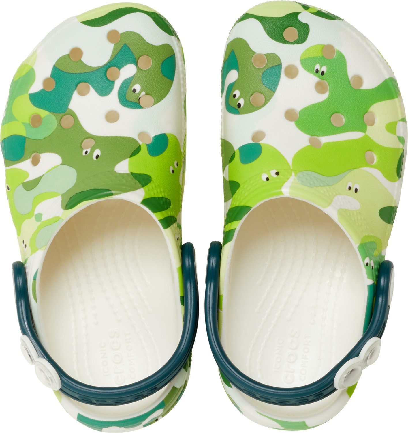 Crocs Kids' Classic Glow Slime Monster TD Clogs - view number 5