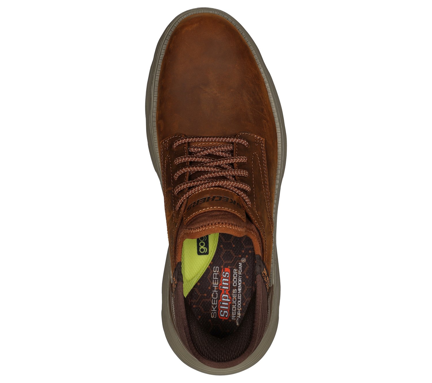 SKECHERS Men's Gervin Bungee Slip-in Leather Shoes                                                                               - view number 4