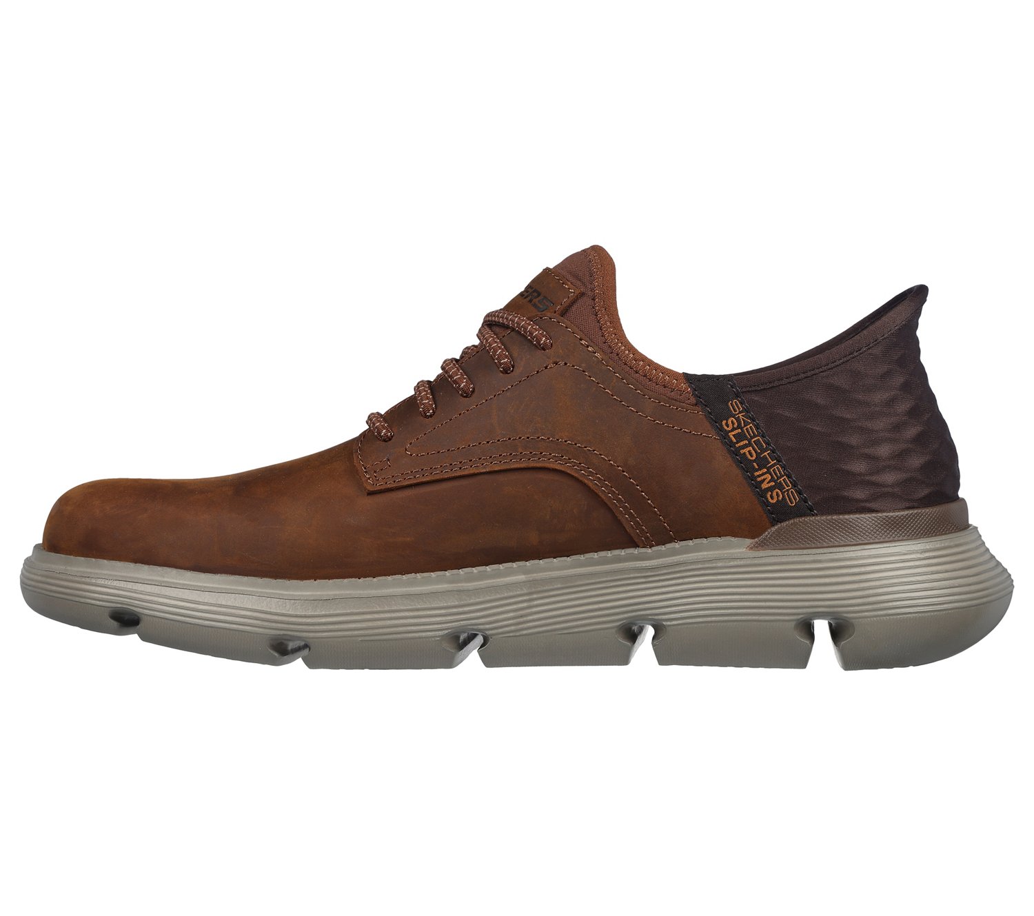 SKECHERS Men's Gervin Bungee Slip-in Leather Shoes                                                                               - view number 3