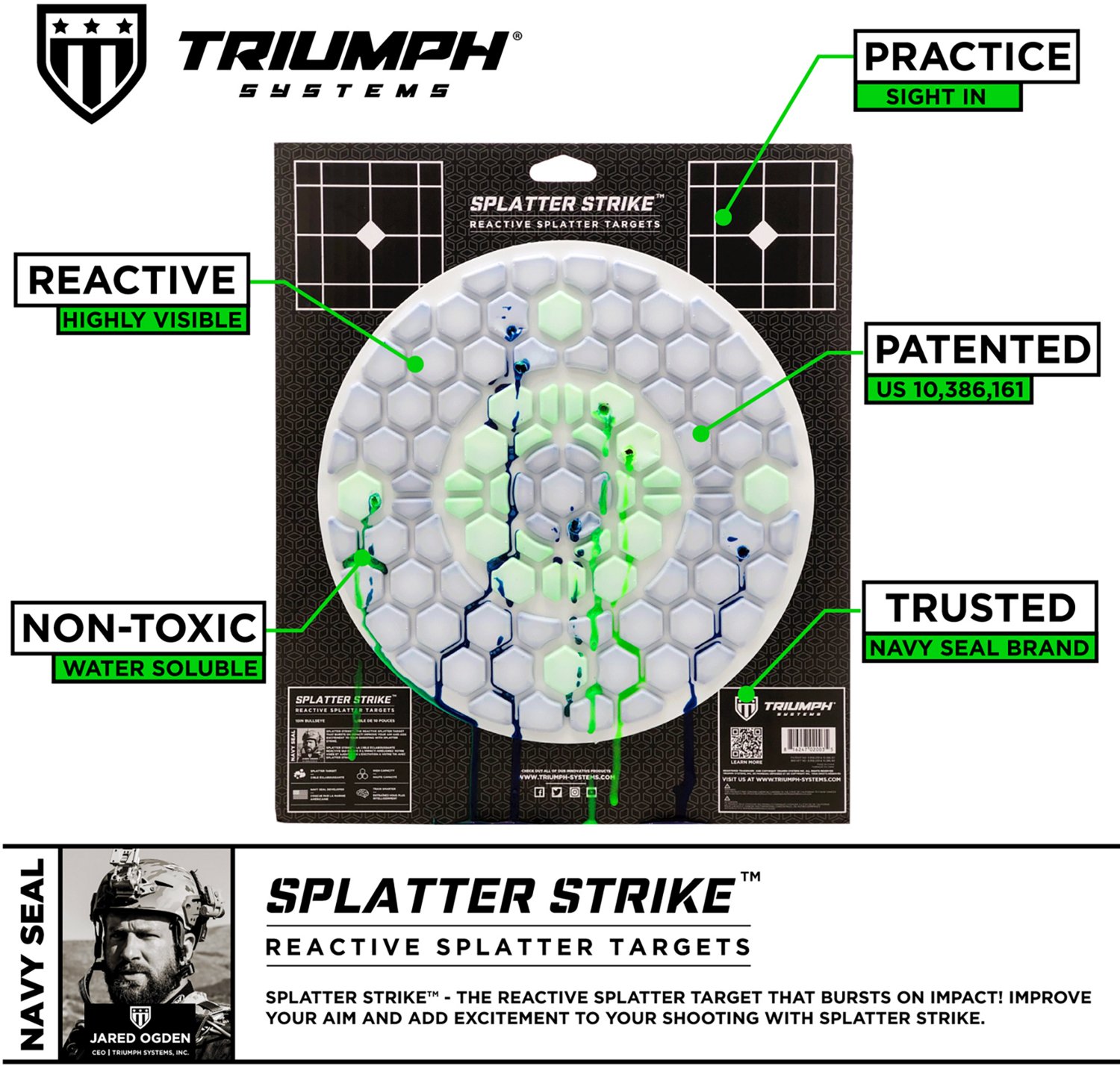 Triumph Splatter Strike Reactive Splatter Bullseye Target - view number 3