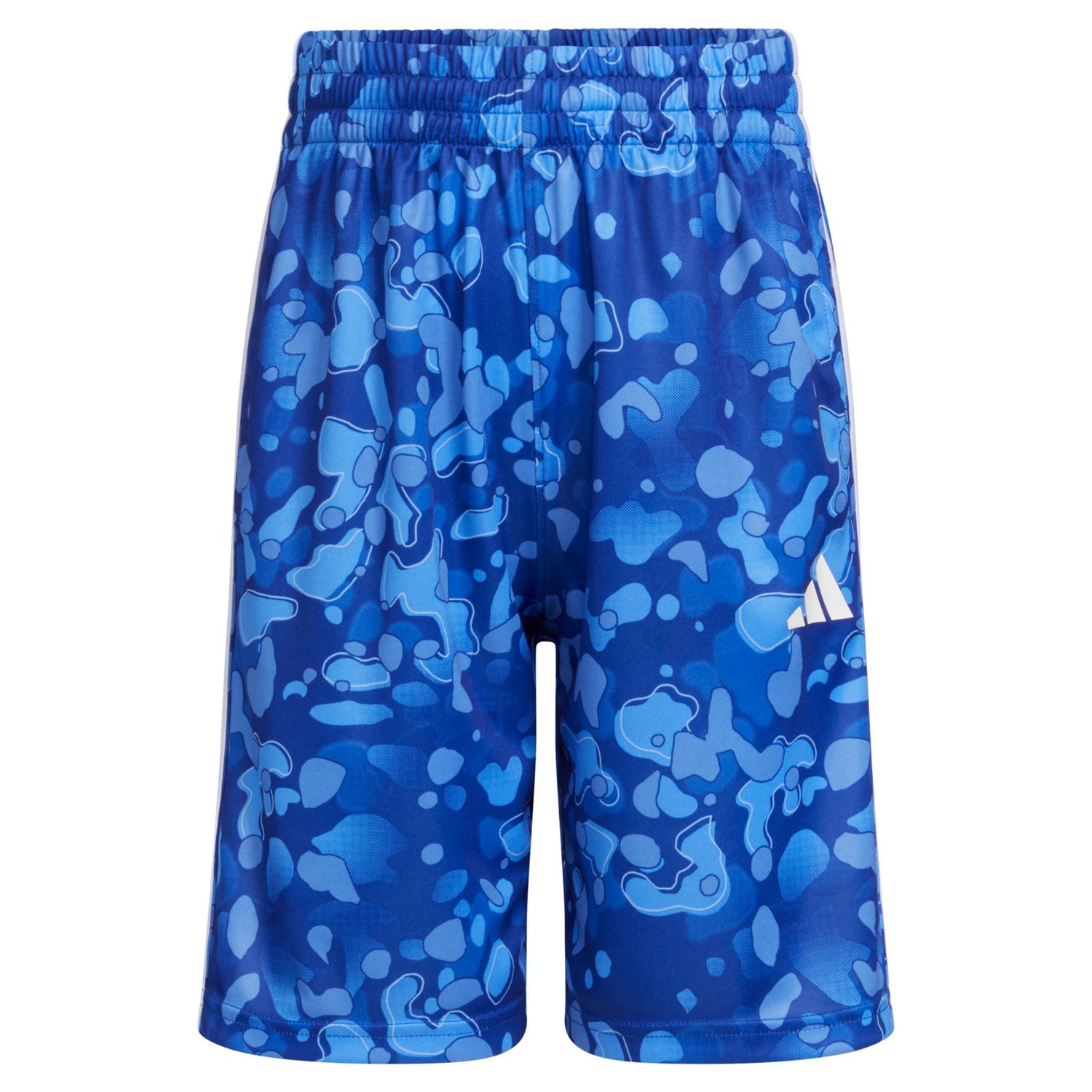 adidas Boys S24 All Over Print Camo Shorts 5 in Academy