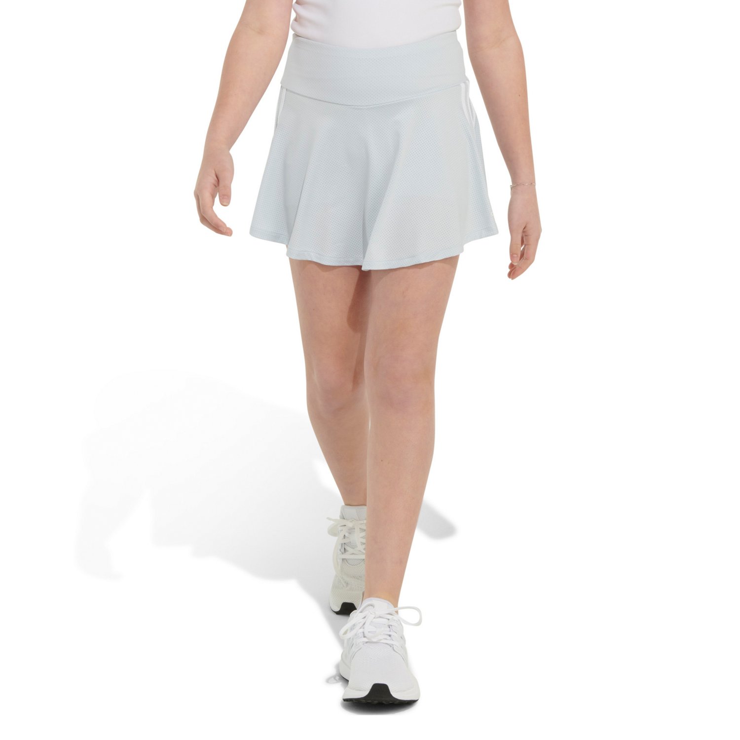 adidas Girls' 3-Stripe Flounce Knit Skort | Academy