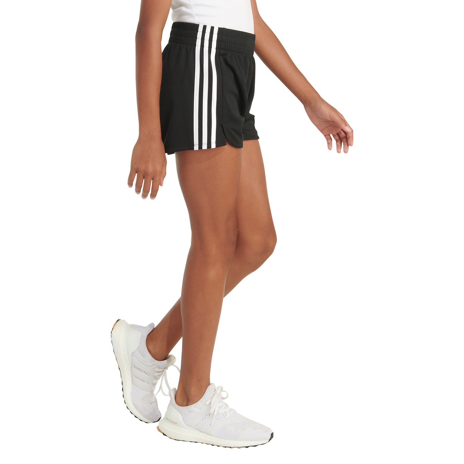 adidas Girls' 3S Pacer Mesh Shorts - view number 4