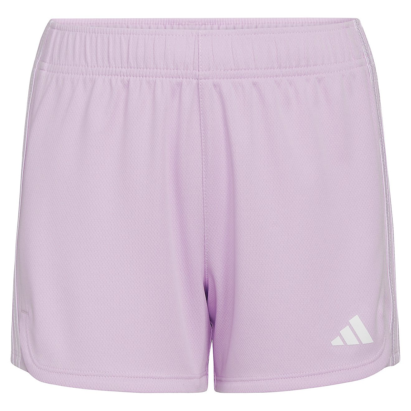 adidas Girls' AEROREADY 3-Stripes Pacer Mesh Shorts                                                                              - view number 6