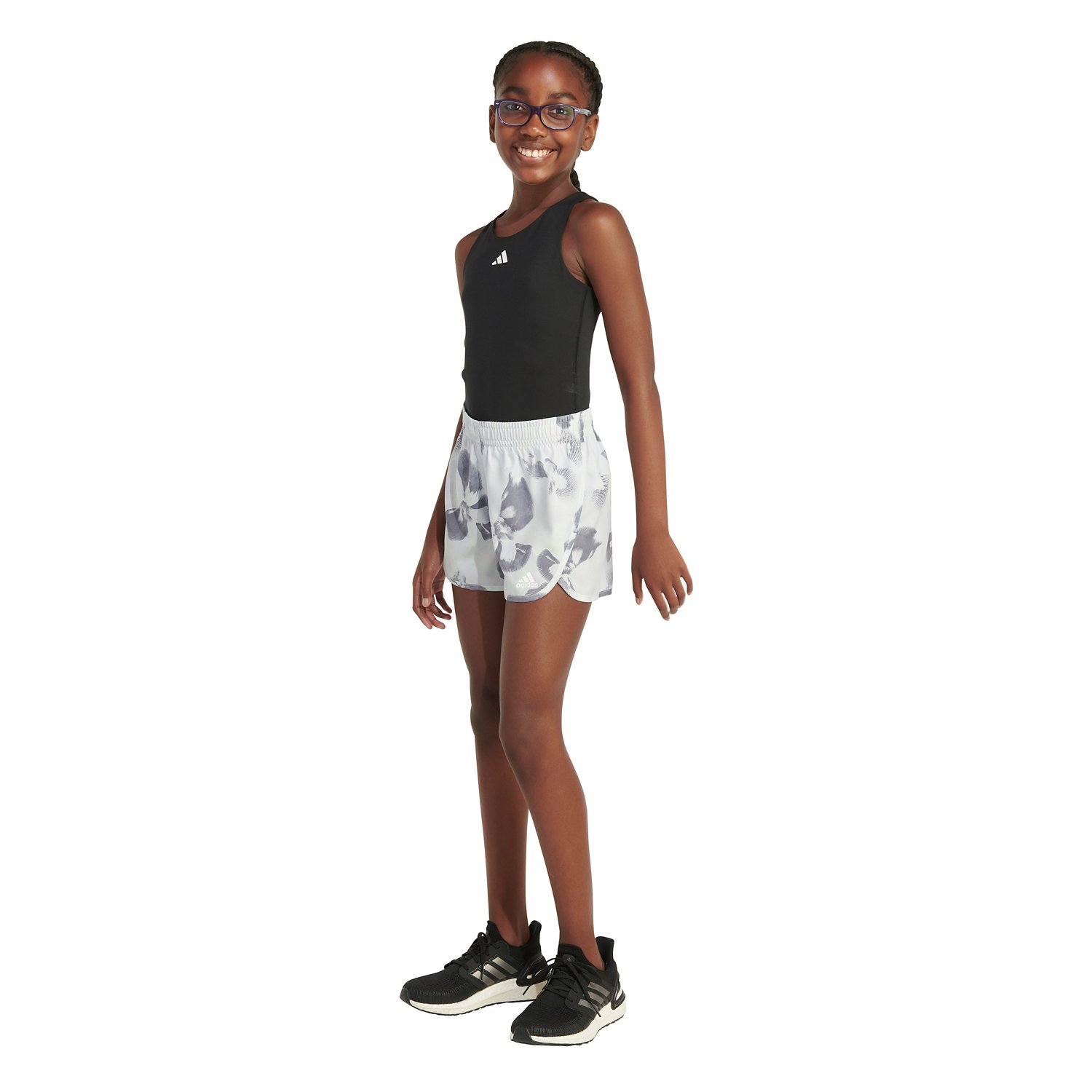 adidas Girls' All Over Print Woven Retro Shorts - view number 2