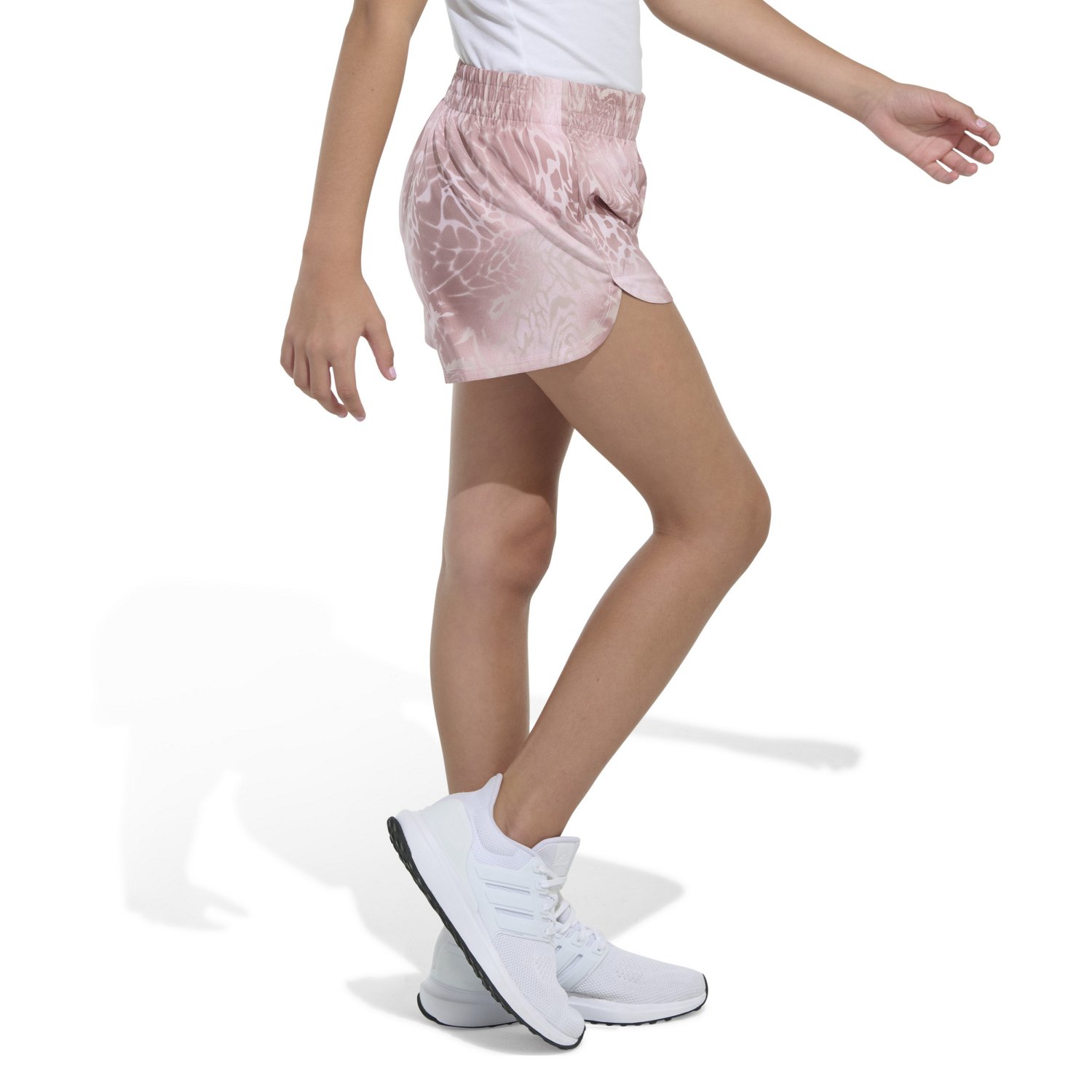 adidas Girls' AOP Woven Gradient Animal Pacer Shorts - view number 4