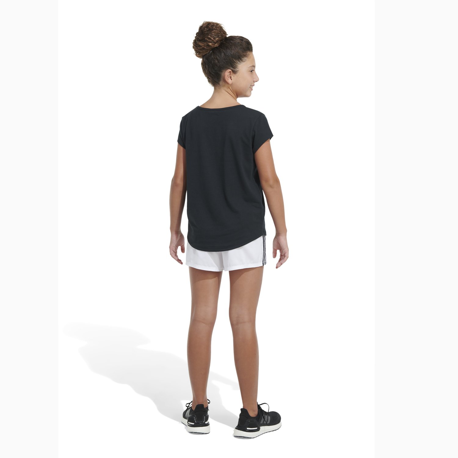 adidas Girls' CLR 3-Stripe Woven Pacer Shorts - view number 3