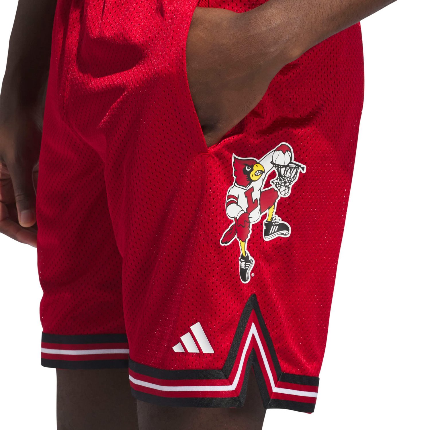 adidas Louisville Cardinals Swingman Replica Basketball Shorts - view number 3