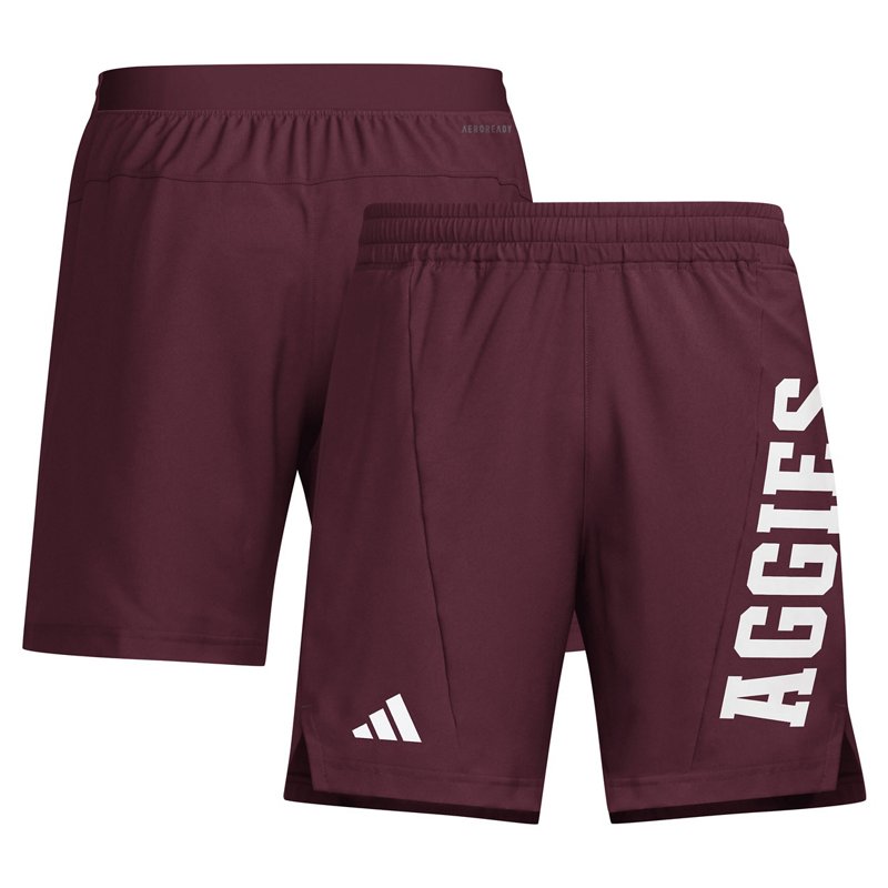 adidas Texas AM Aggies Designed for Training AEROREADY Shorts Maroon, 2X-Large - NCAA Mens Tops at Academy Sports