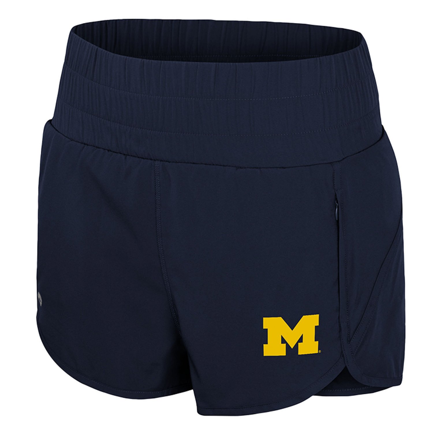 Colosseum Michigan Wolverines Stop By Smocked High Waist Shorts - view number 2