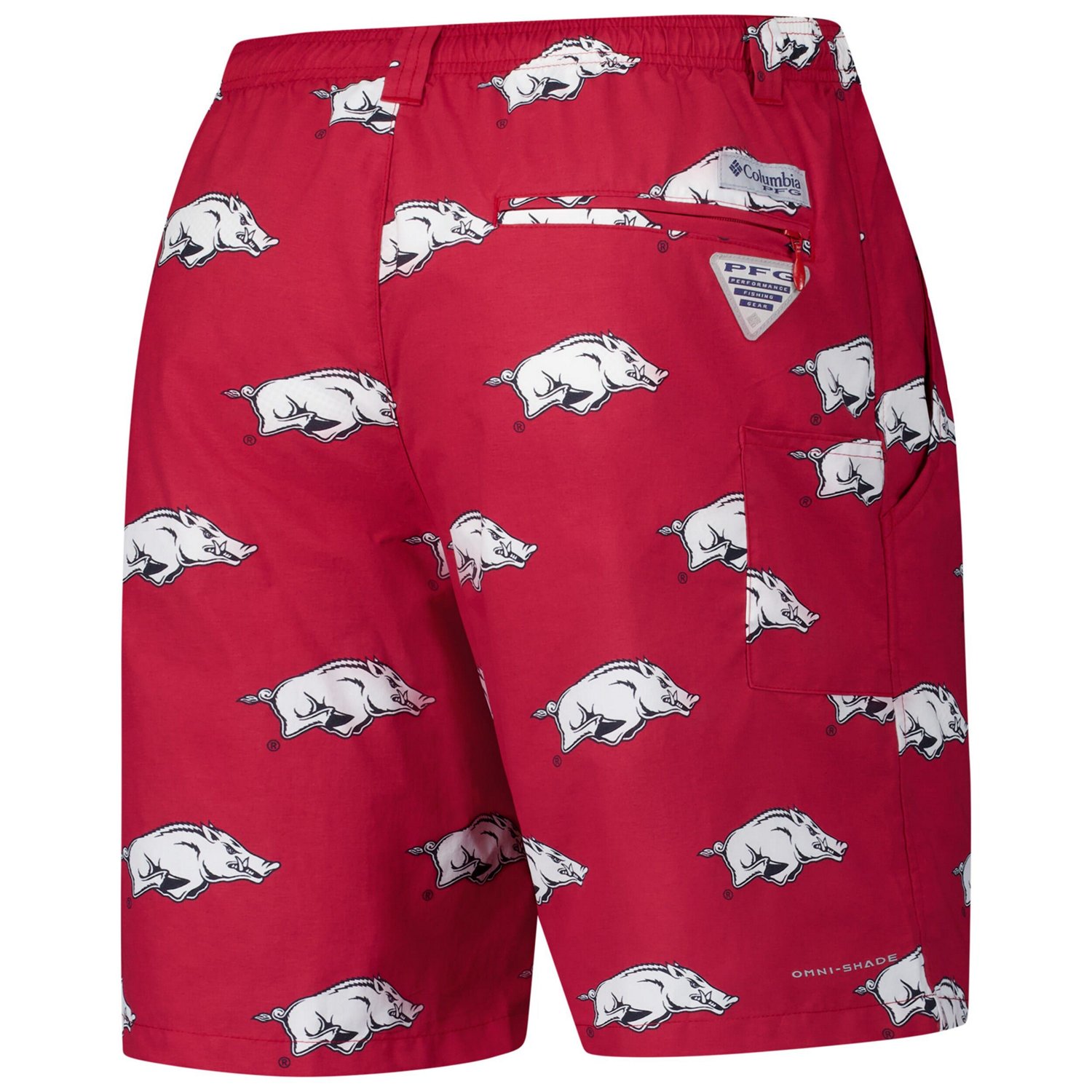 Columbia Arkansas Razorbacks PFG Backcast III Omni-Shade Shorts                                                                  - view number 3