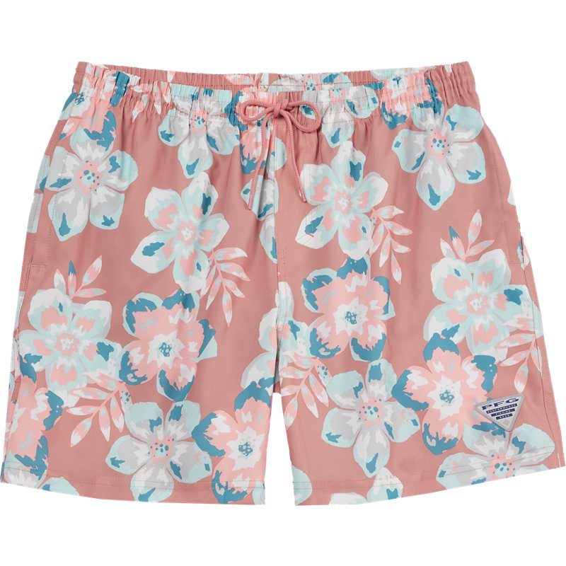 Columbia Sportswear Men's Rambler Water Fishing Shorts 6 in Sandalwood Pink Botanicraze, Small - Men's Outdoor Shorts at Academy Sports