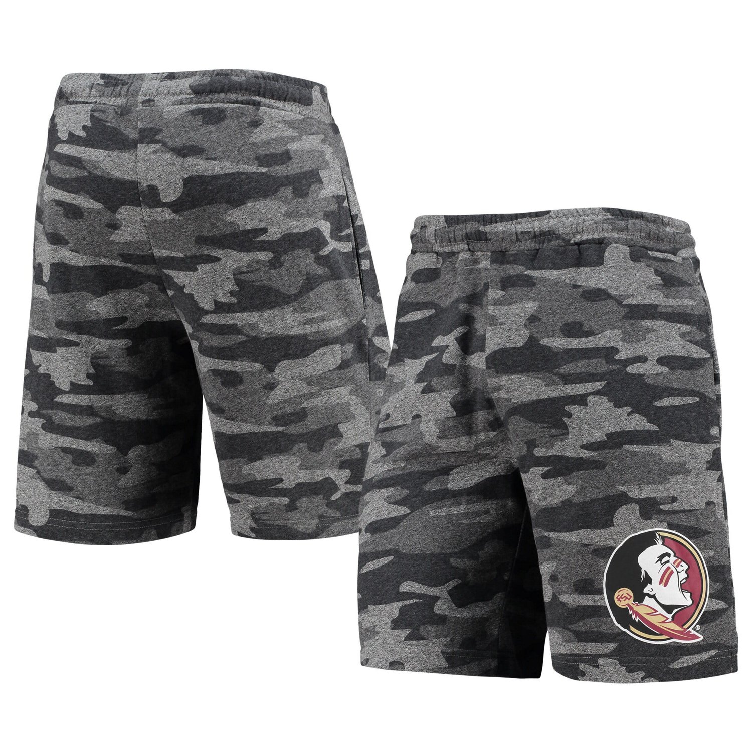 Concepts Sport /Gray Florida State Seminoles Camo Backup Terry Jam Lounge Shorts