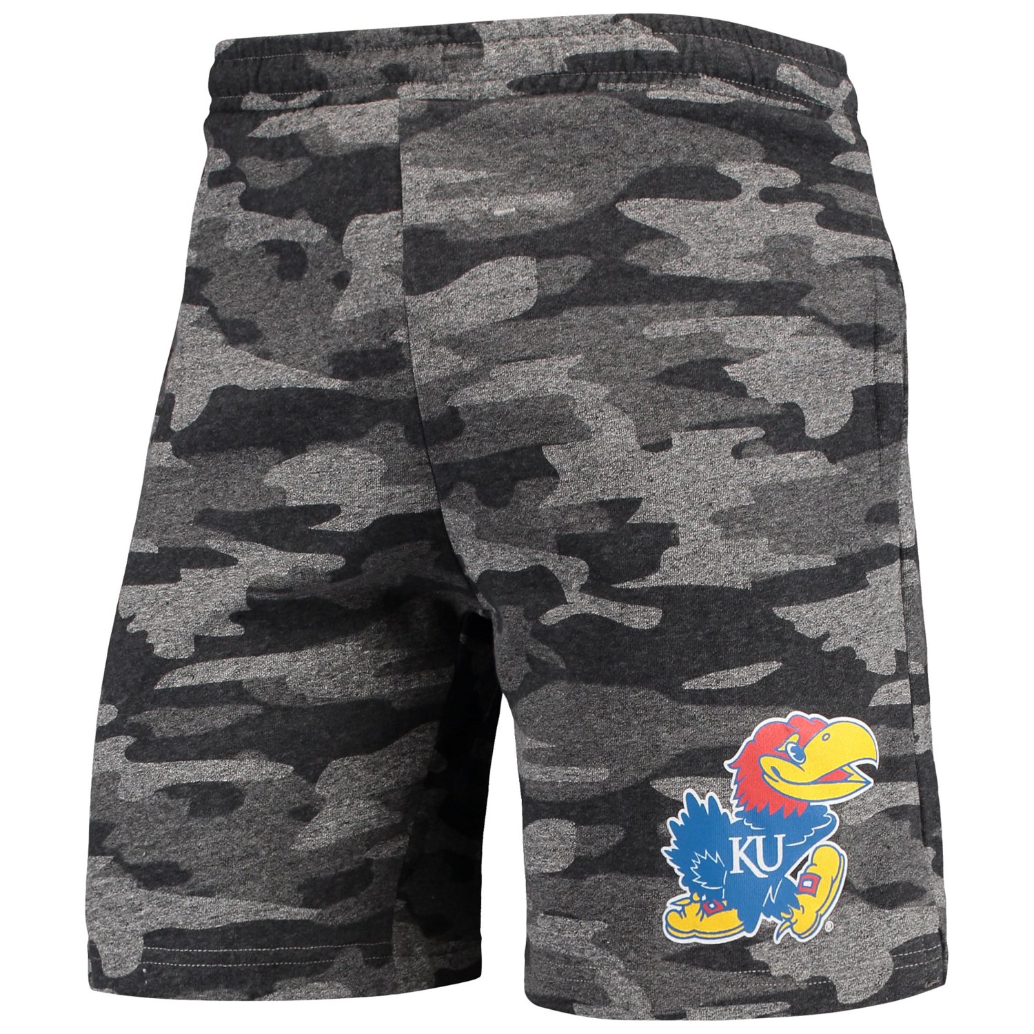 Concepts Sport /Gray Kansas Jayhawks Camo Backup Terry Jam Lounge Shorts - view number 2