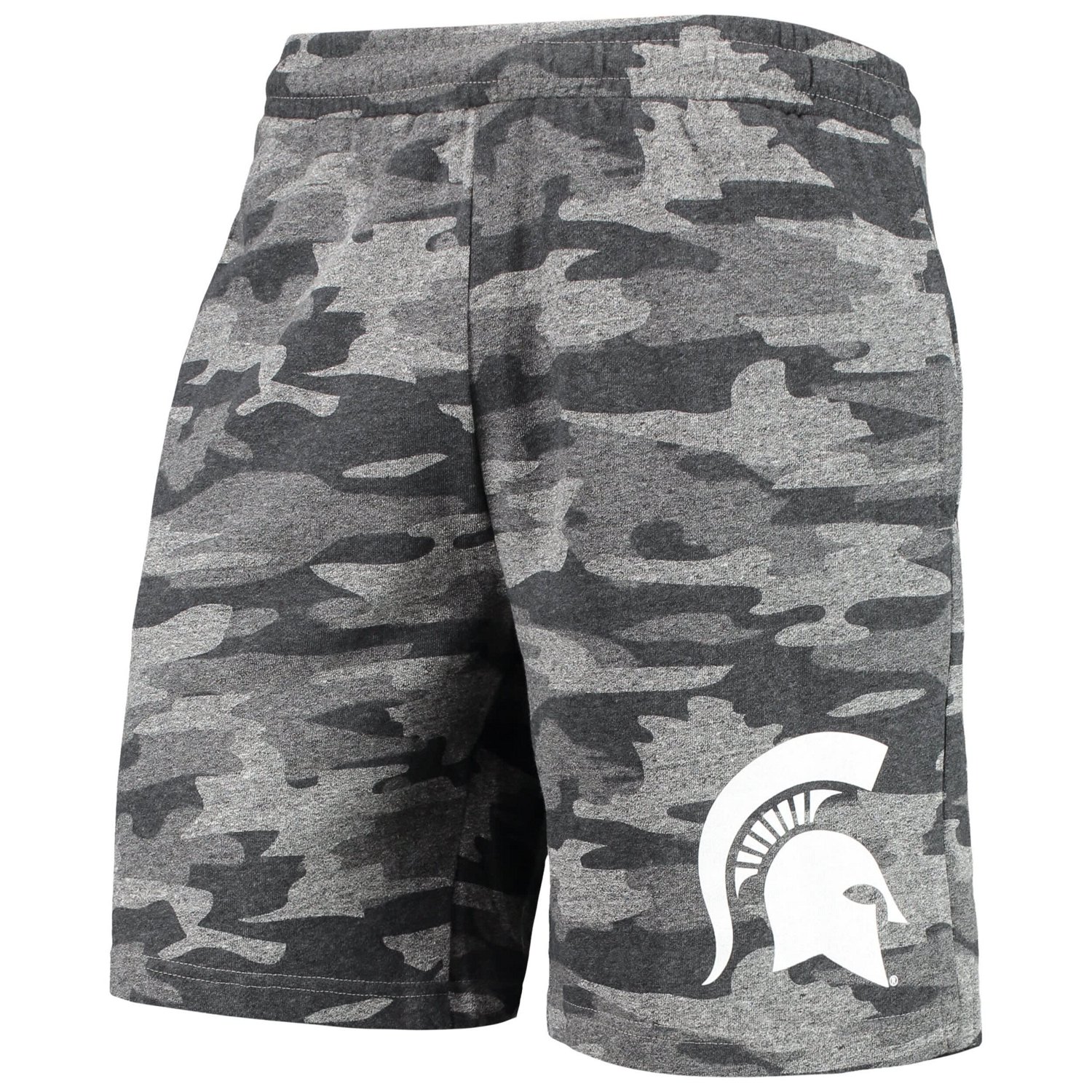 Concepts Sport /Gray Michigan State Spartans Camo Backup Terry Jam Lounge Shorts - view number 2