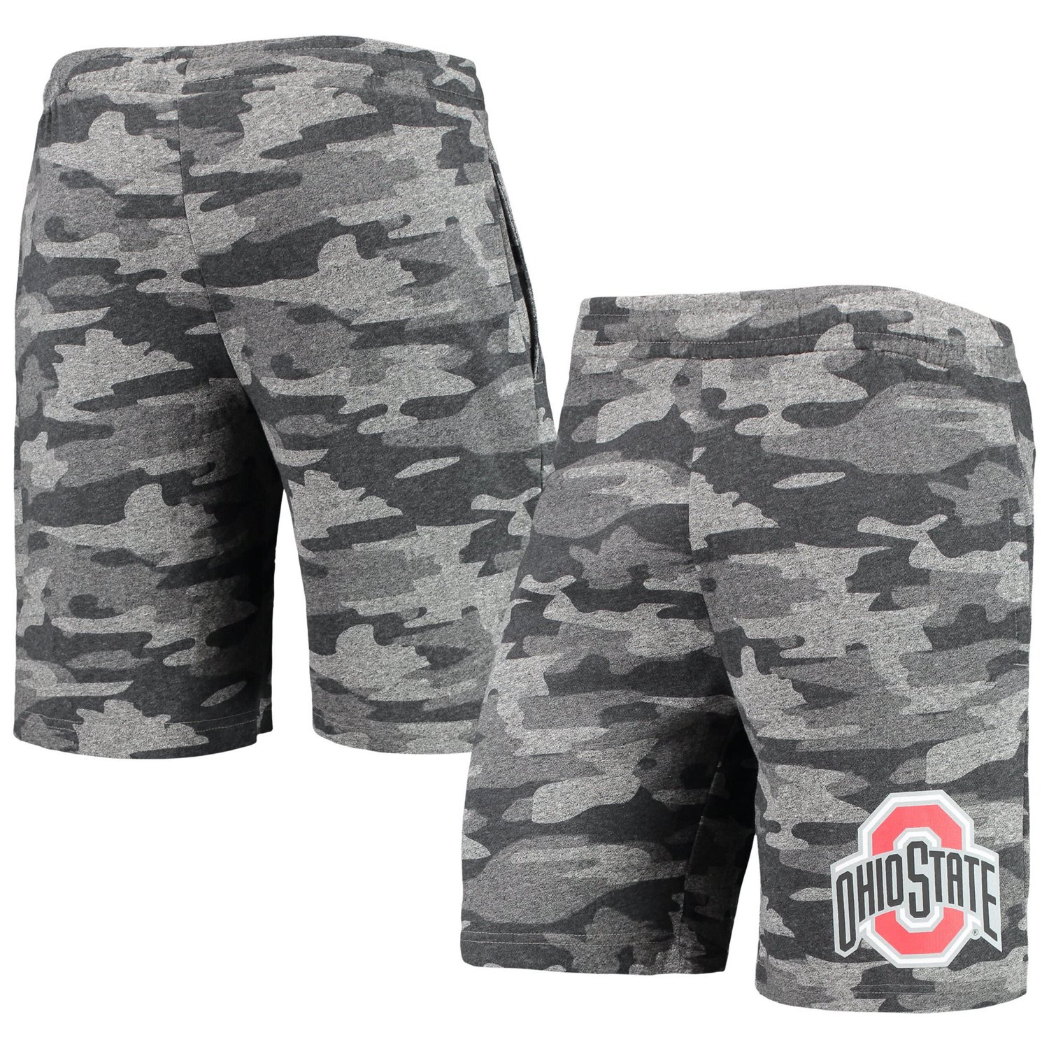 Concepts Sport /Gray Ohio State Buckeyes Camo Backup Terry Jam Lounge Shorts - view number 1