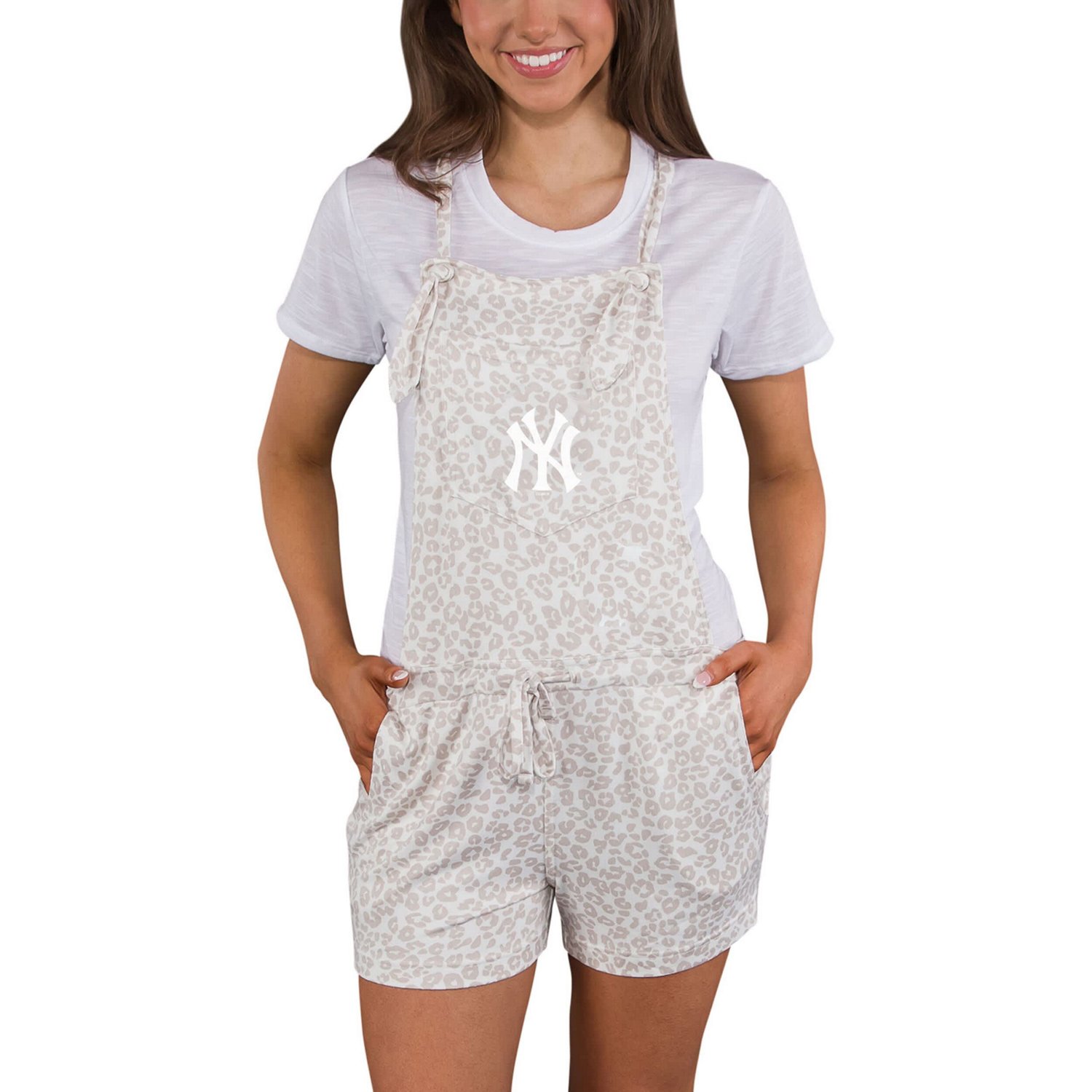 Concepts Sport New York Yankees Montana Hacci Knit Romper Overalls - view number 4