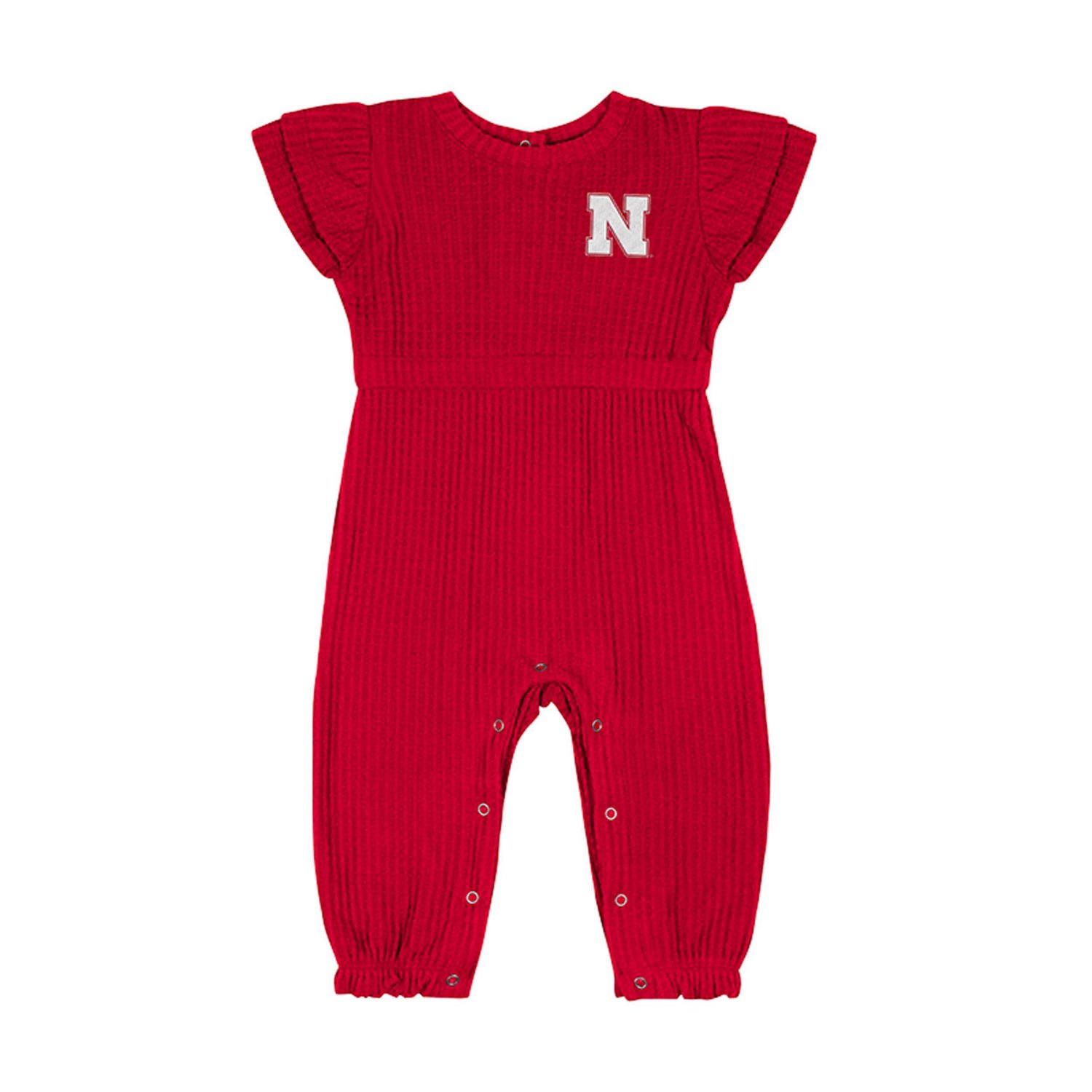 Infant Colosseum Nebraska Huskers Beautopia Waffle Knit Romper - view number 2