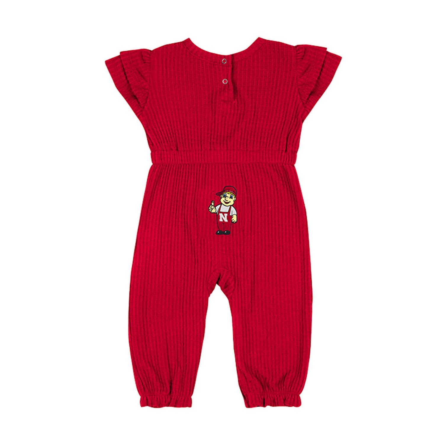 Infant Colosseum Nebraska Huskers Beautopia Waffle Knit Romper - view number 3