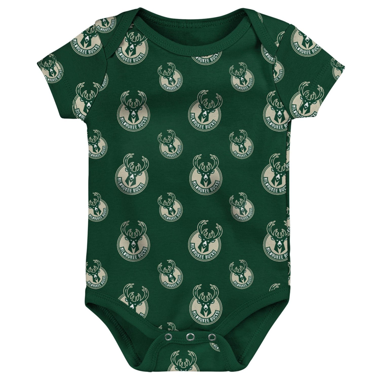 Infant Hunter Gray Milwaukee Bucks Two-Pack Double Up Bodysuit Set