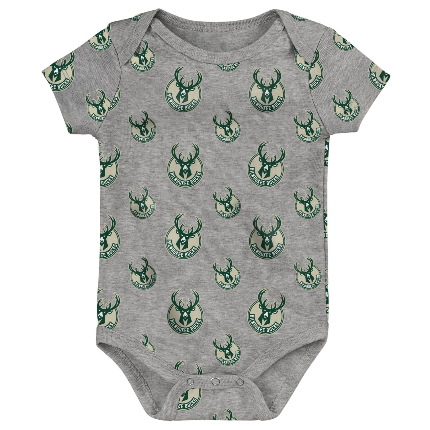 Infant Hunter Gray Milwaukee Bucks Two-Pack Double Up Bodysuit Set