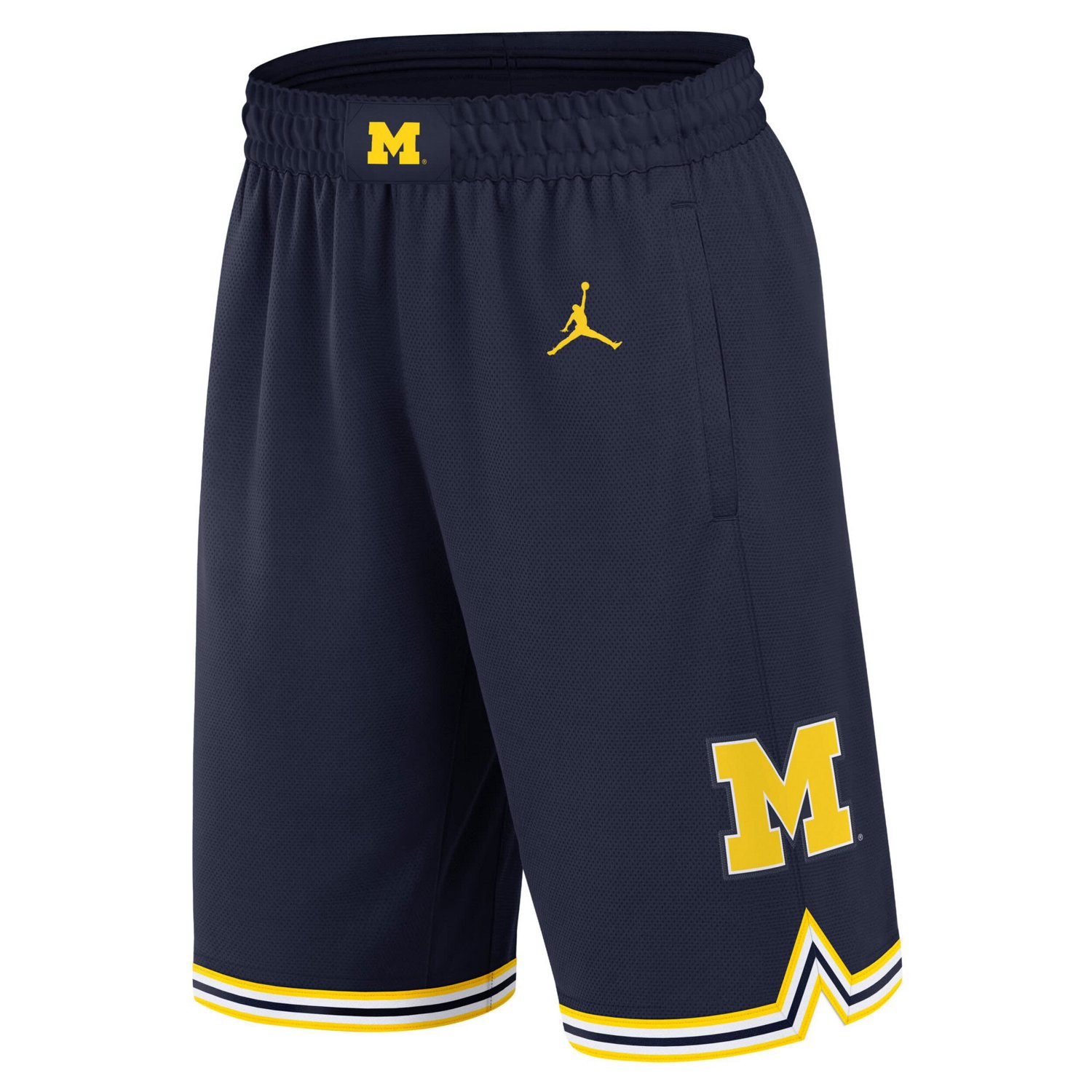 Jordan Brand Michigan Wolverines Road Replica Performance Basketball Shorts                                                      - view number 2