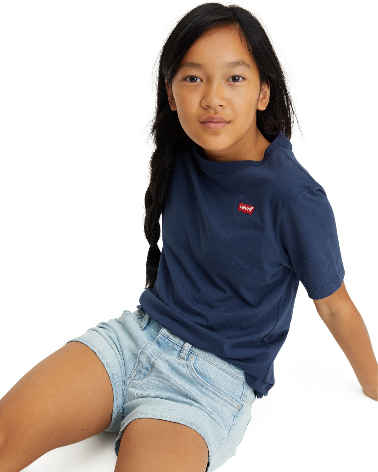Levi's Girls' Mini Mom Shorts 3.25 in                                                                                            - view number 4