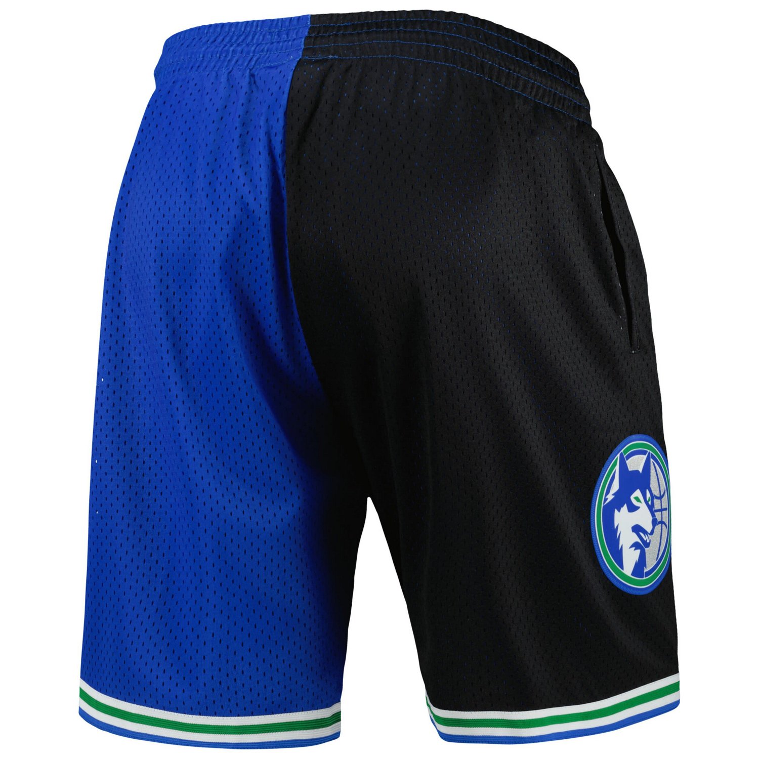 Mitchell  Ness /Blue Minnesota Timberwolves Hardwood Classics 1993 Split Swingman Shorts                                         - view number 3