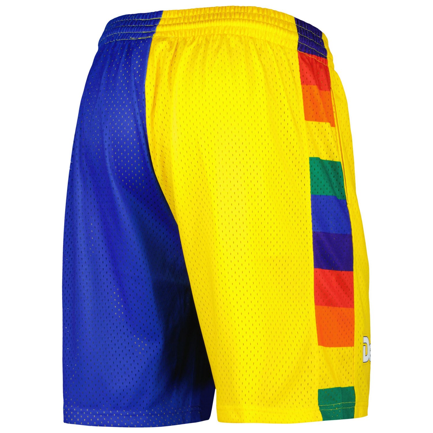 Mitchell  Ness /Gold Denver Nuggets Hardwood Classics 1991 Split Swingman Shorts                                                 - view number 3