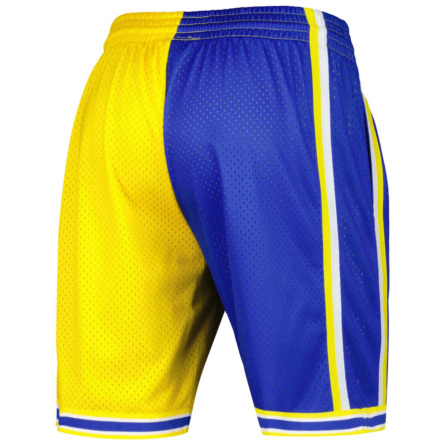 Mitchell  Ness /Gold Golden State Warriors Hardwood Classics 1995 Split Swingman Shorts                                          - view number 3